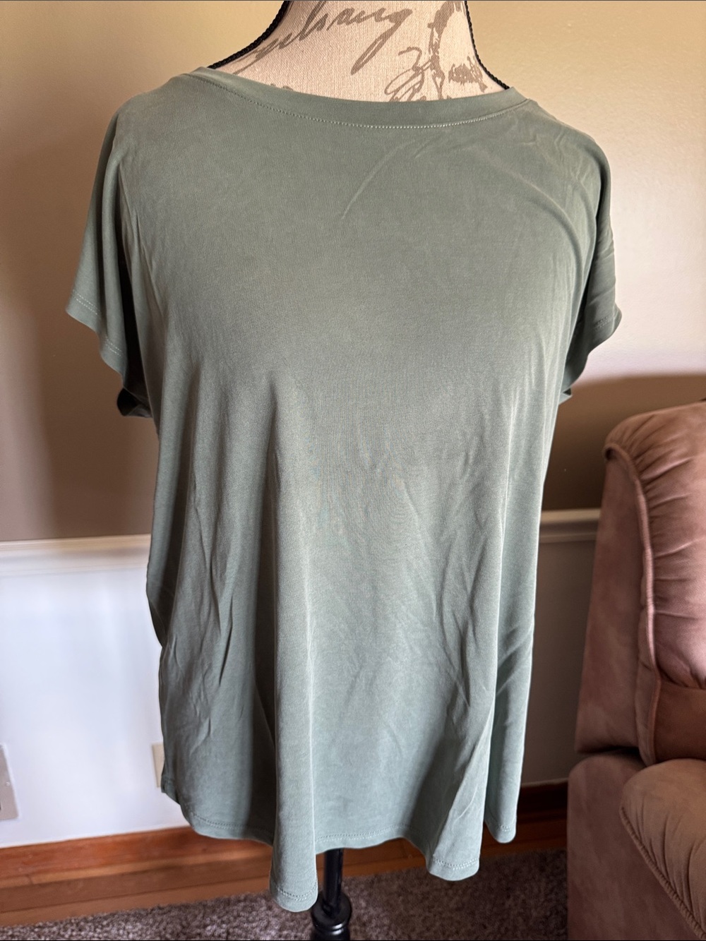 Maurices Olive Green Short Sleeve Crew Neck Tee